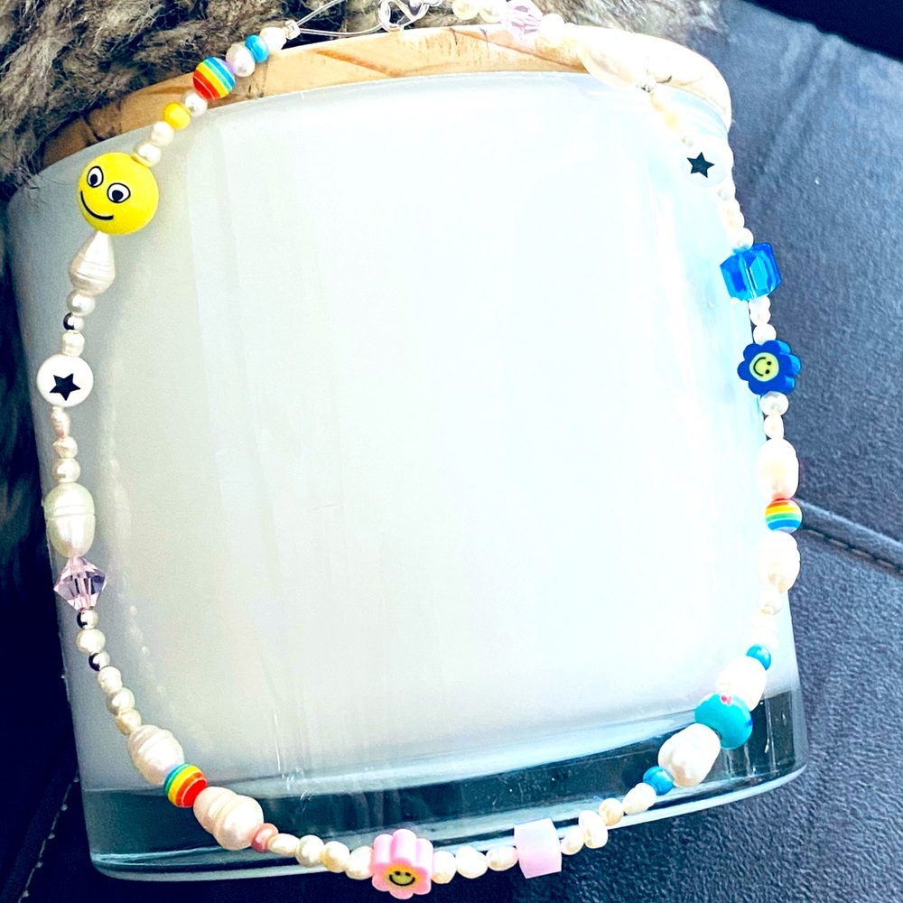 Handmade freshwater pearls choker necklace